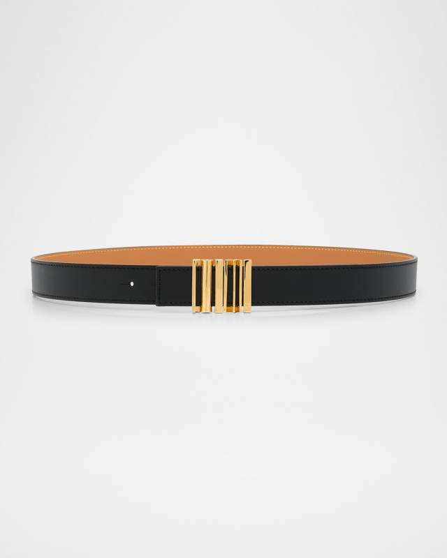 Leather Belt W/ Engraved Buckle